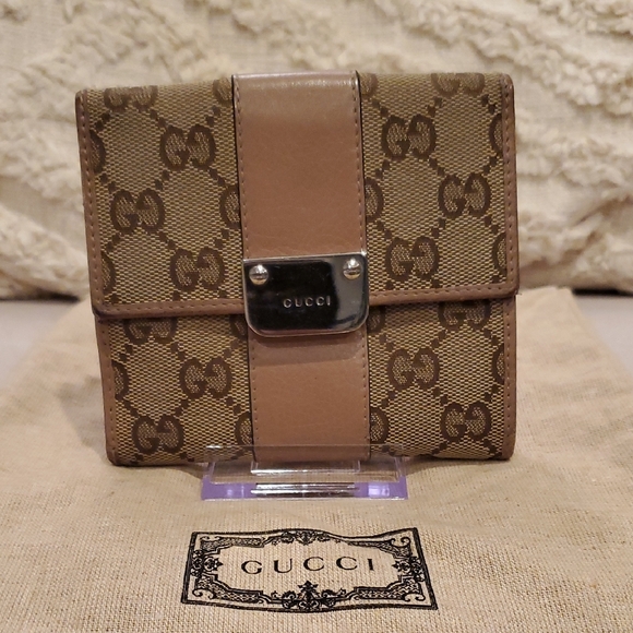 Gucci Handbags - Gucci Brown and Tan Wallet